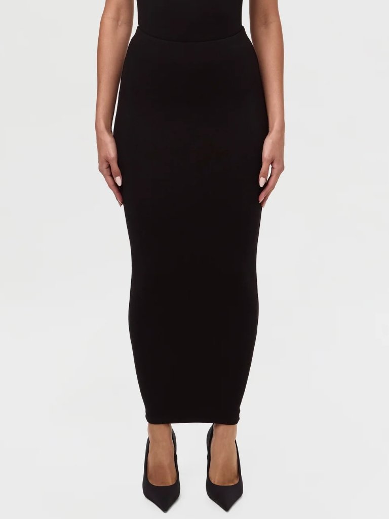 Nwot Naked Wardrobe Nw Midi Skirt Black Pull On Size Small S New
